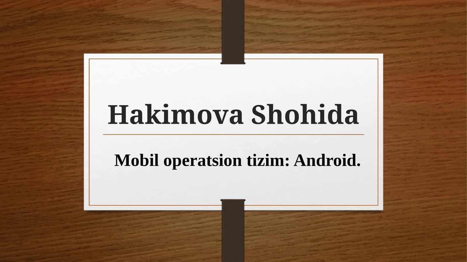 Android Operatsion Tizim Tarixi