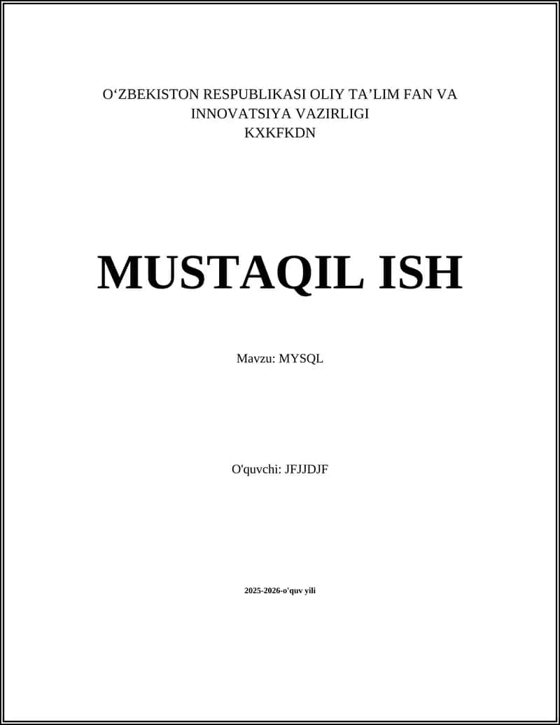 MYSQL