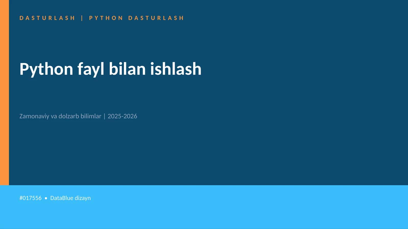 PYTHON DASTURLASH