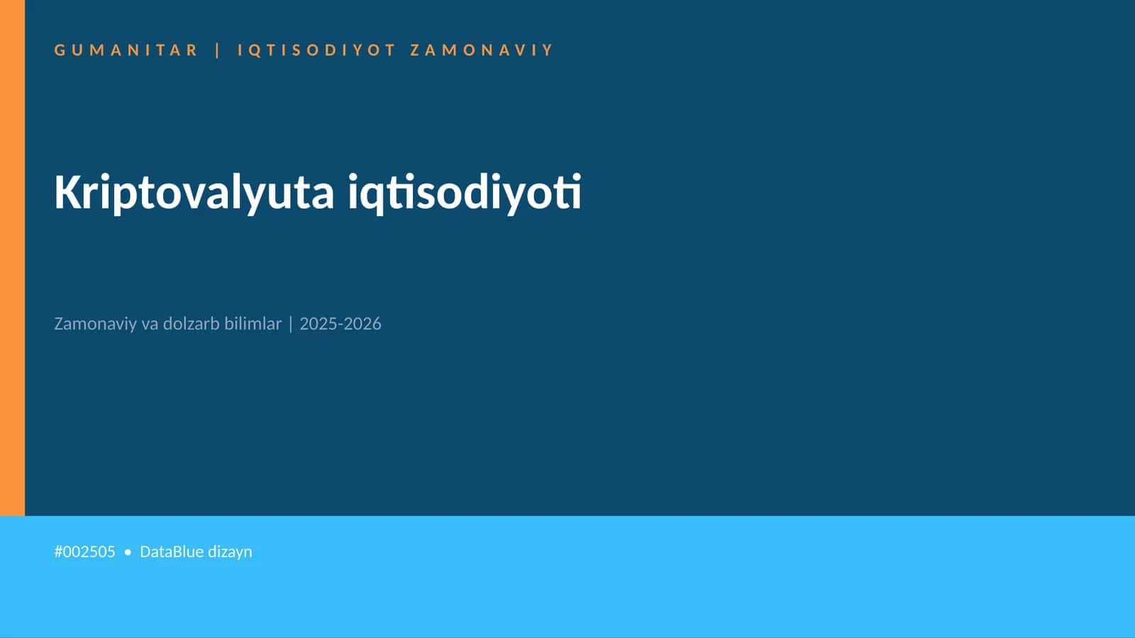 Kriptovalyuta iqtisodiyoti