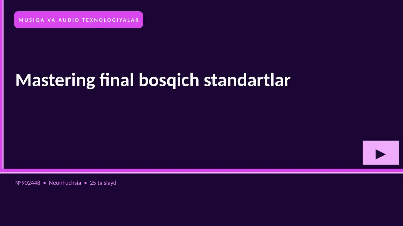 Mastering final bosqich standartlar