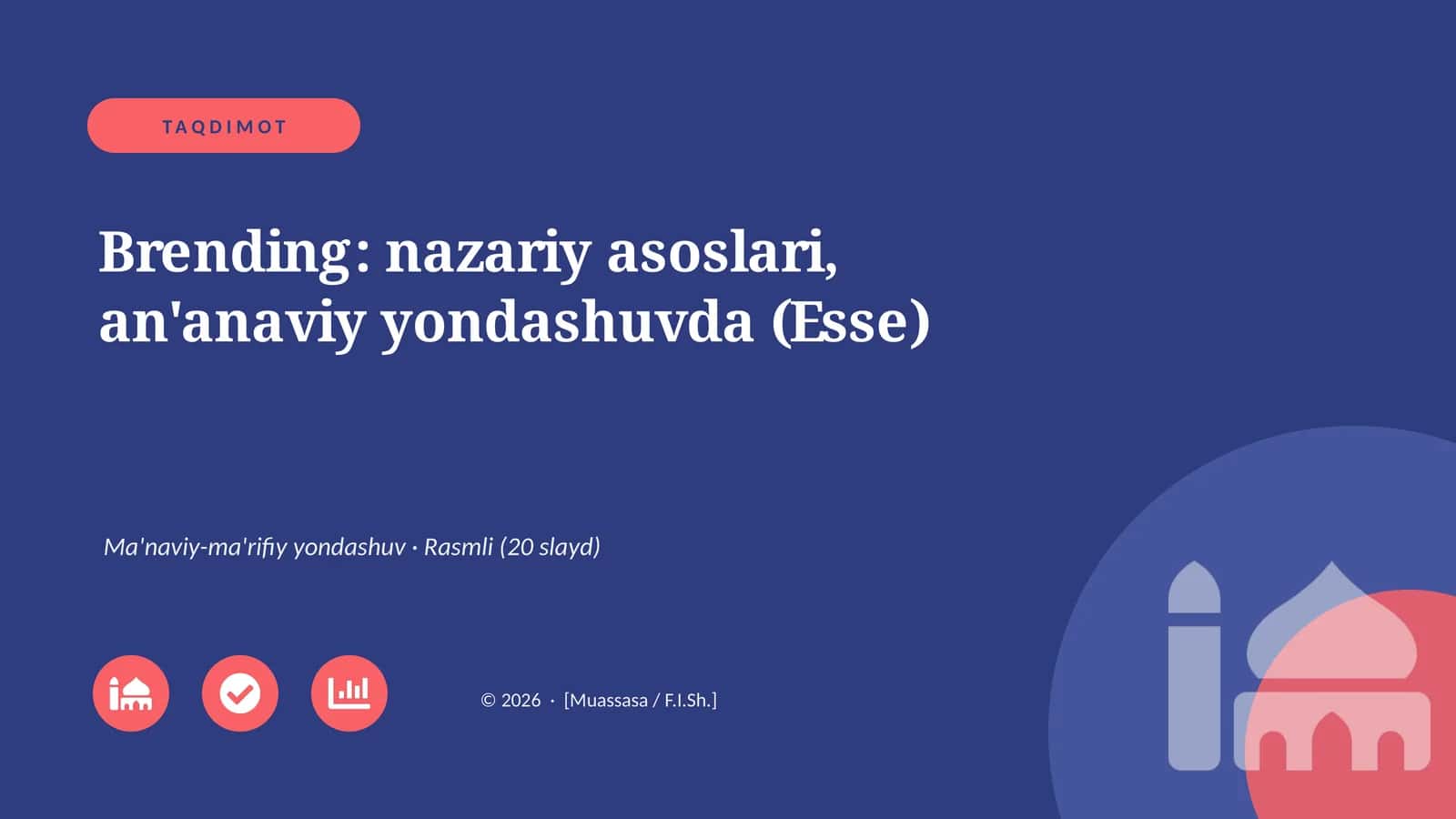 Branding: nazariy asoslari, an'anaviy yondashuvda (Esse)