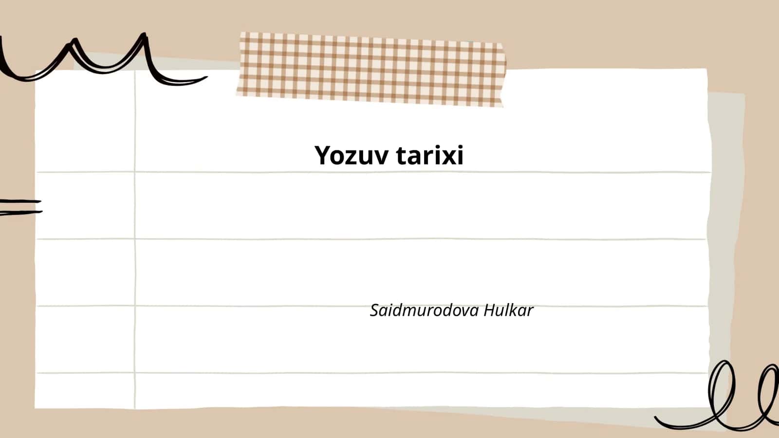 Yozuv tarixi