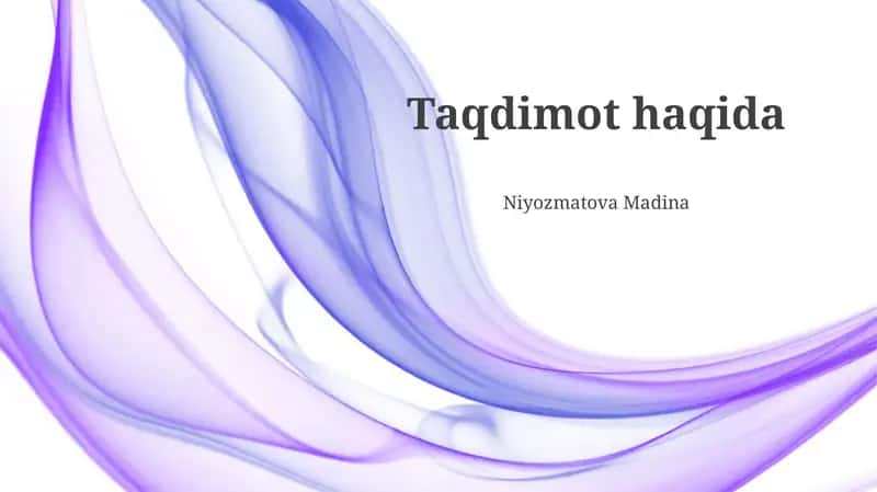Taqdimot haqida