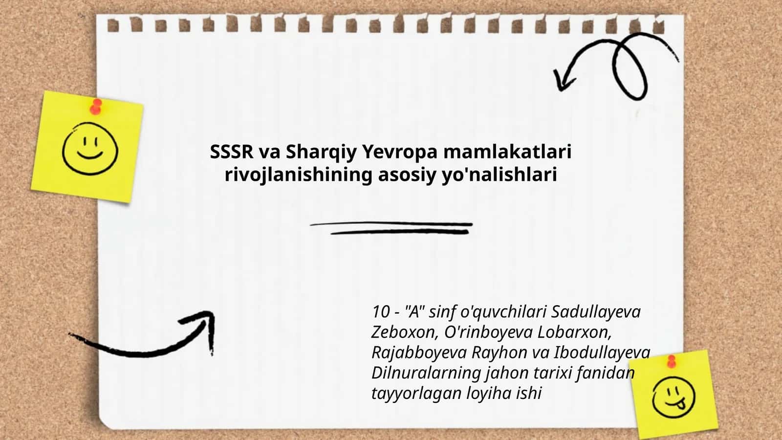 Jahon tarixi fanidan tayyorlagan loyiha ishi
