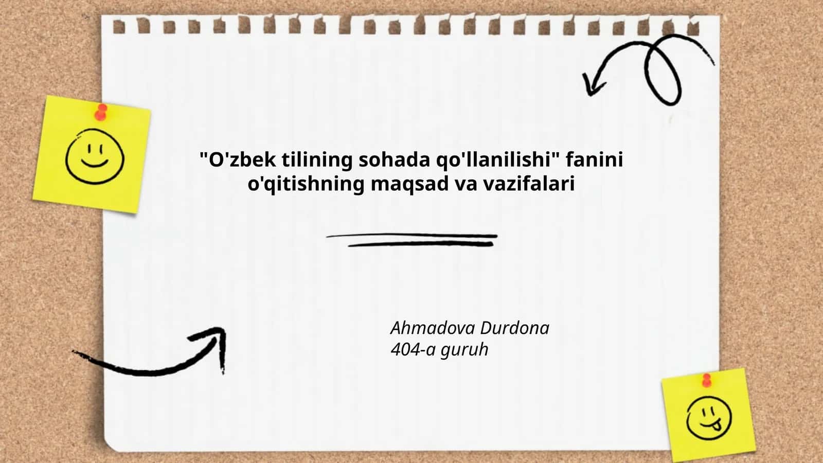 O'zbek tilining sohada qo'llanilishi