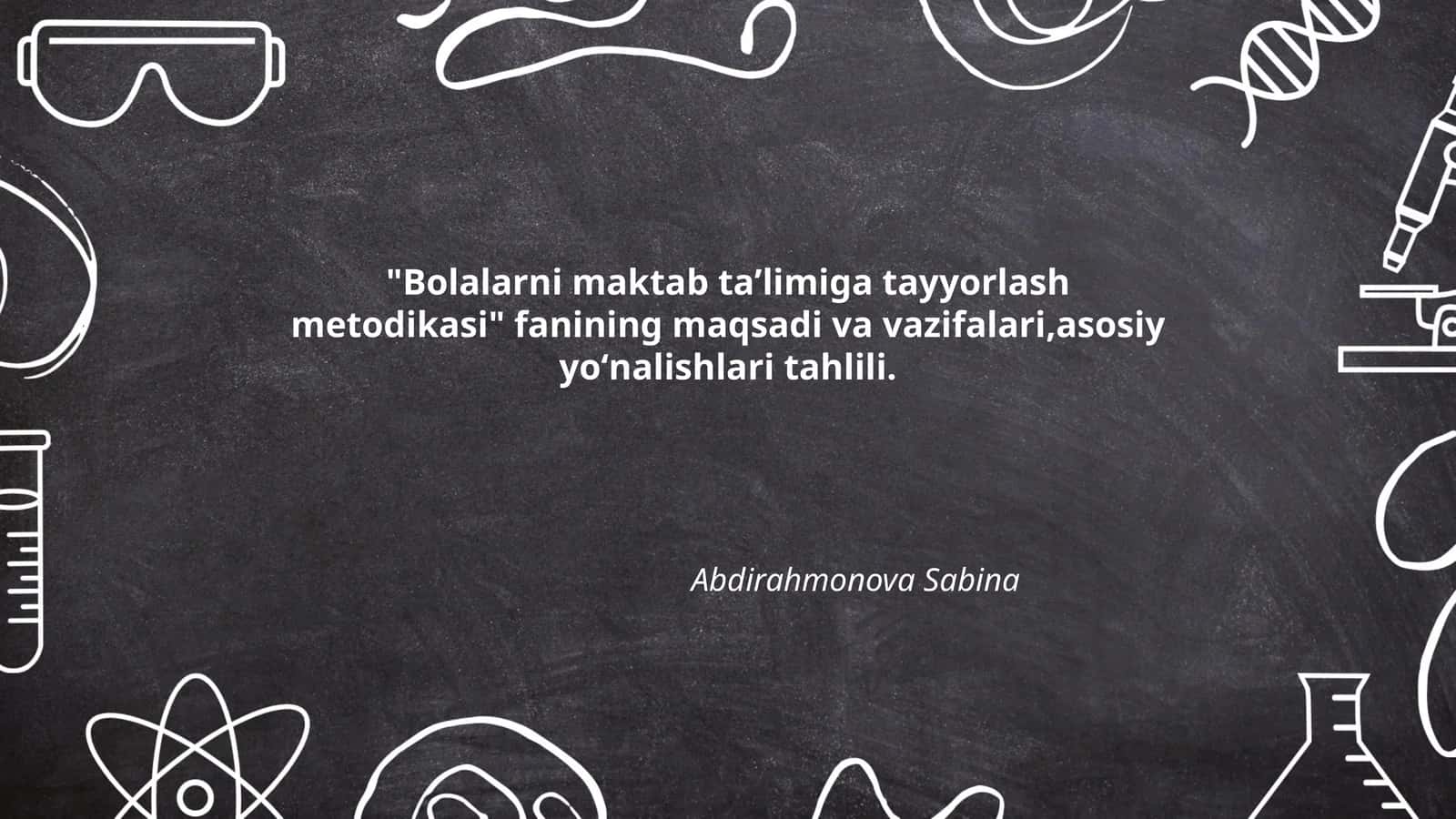 Bolalarni maktab taʼlimiga tayyorlash metodikasi