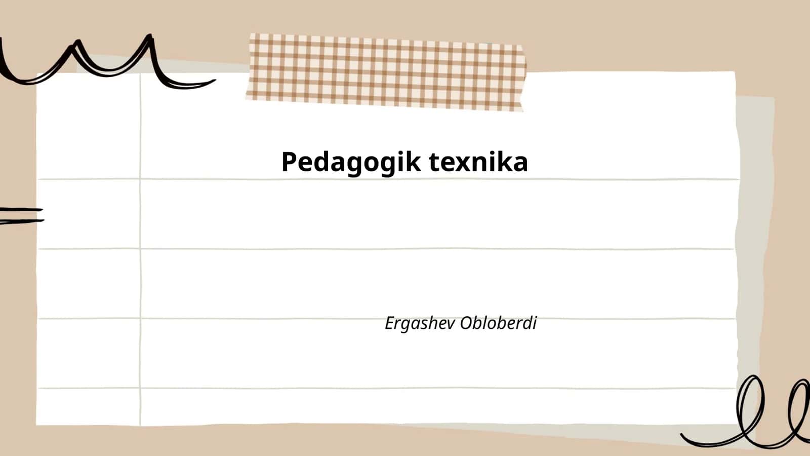 Pedagogik texnika