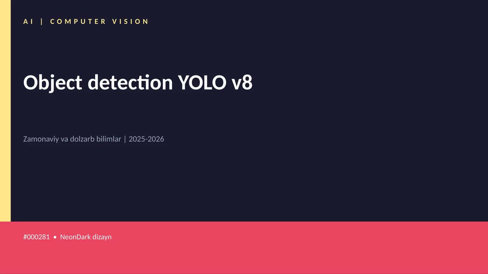 Object detection YOLO v8