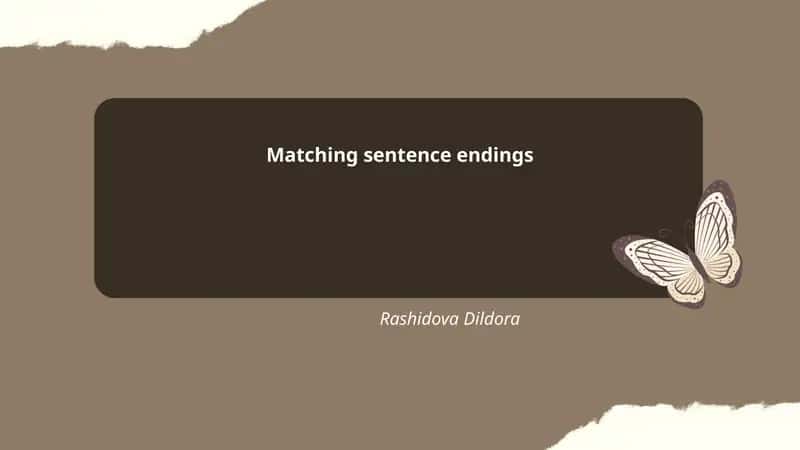 Matching sentence endings