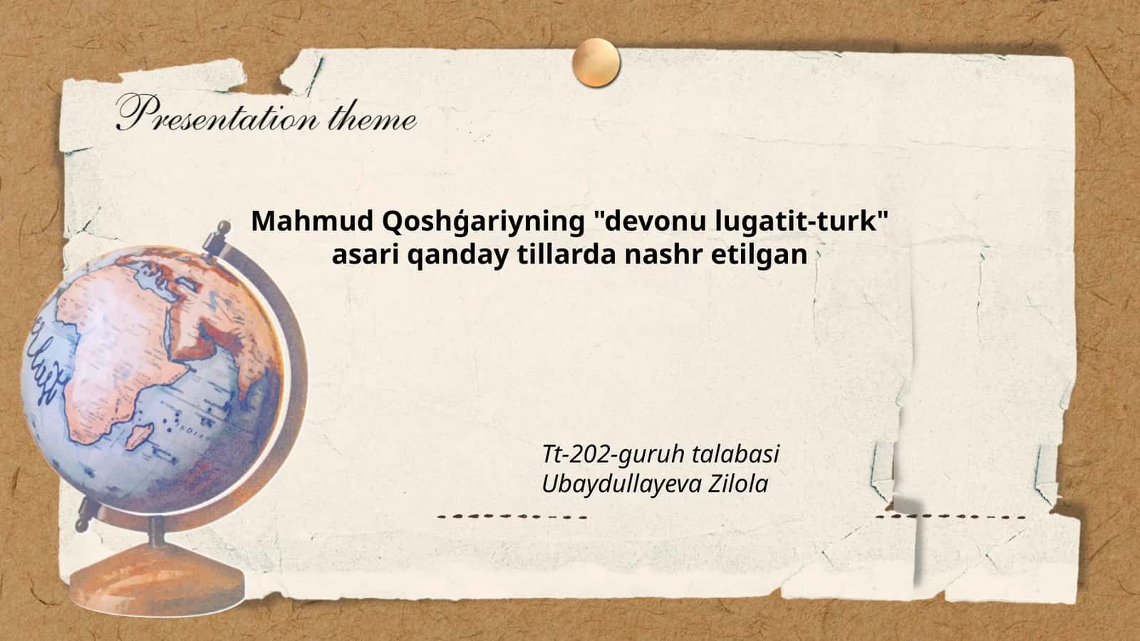 "Devonu lugatit-turk" asari