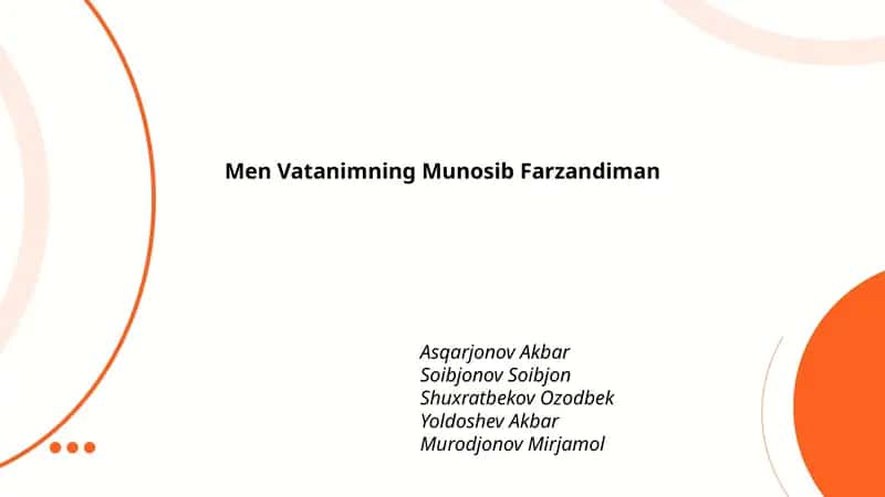Men Vatanimning Munosib Farzandiman