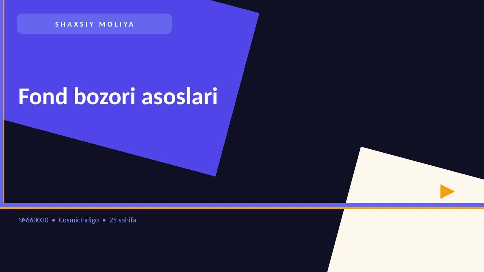 Fond bozori asoslari