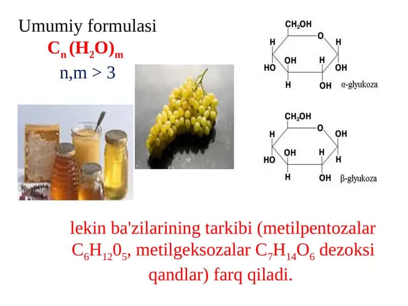 Uglevodlarning sinflanishi