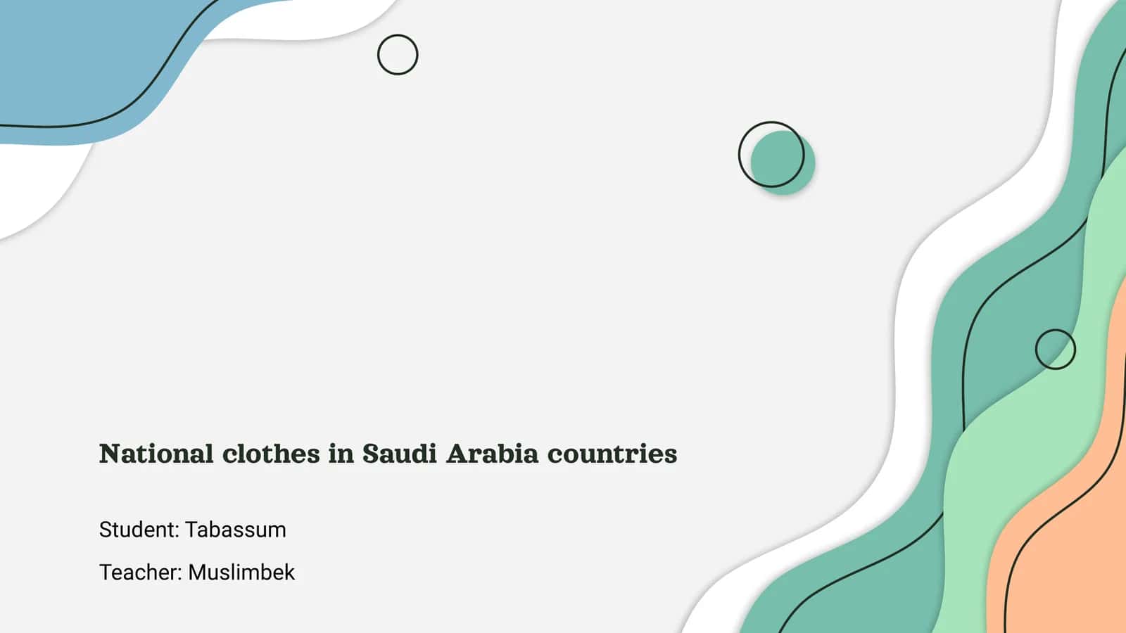 National clothes in Saudi Arabia countries