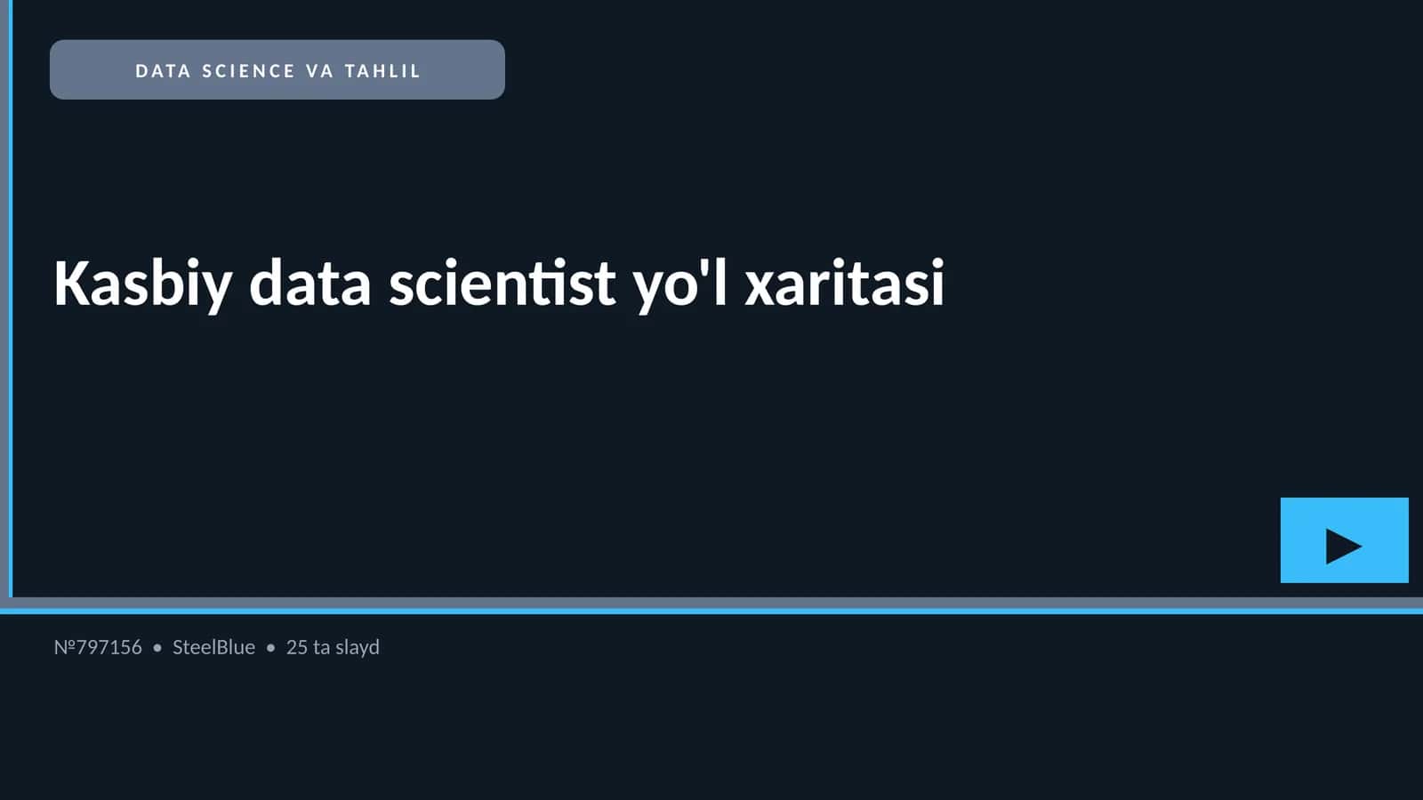 Kasbiy data scientist yo'l xaritasi