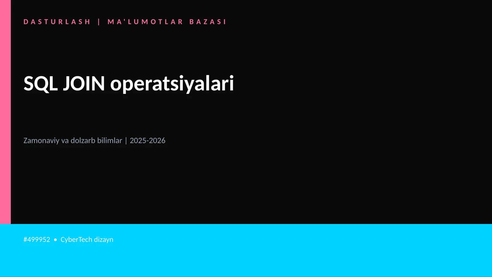 SQL JOIN operatsiyalari
