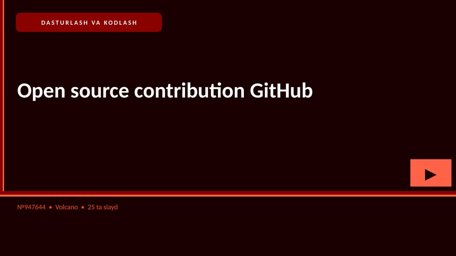 Open source contribution GitHub