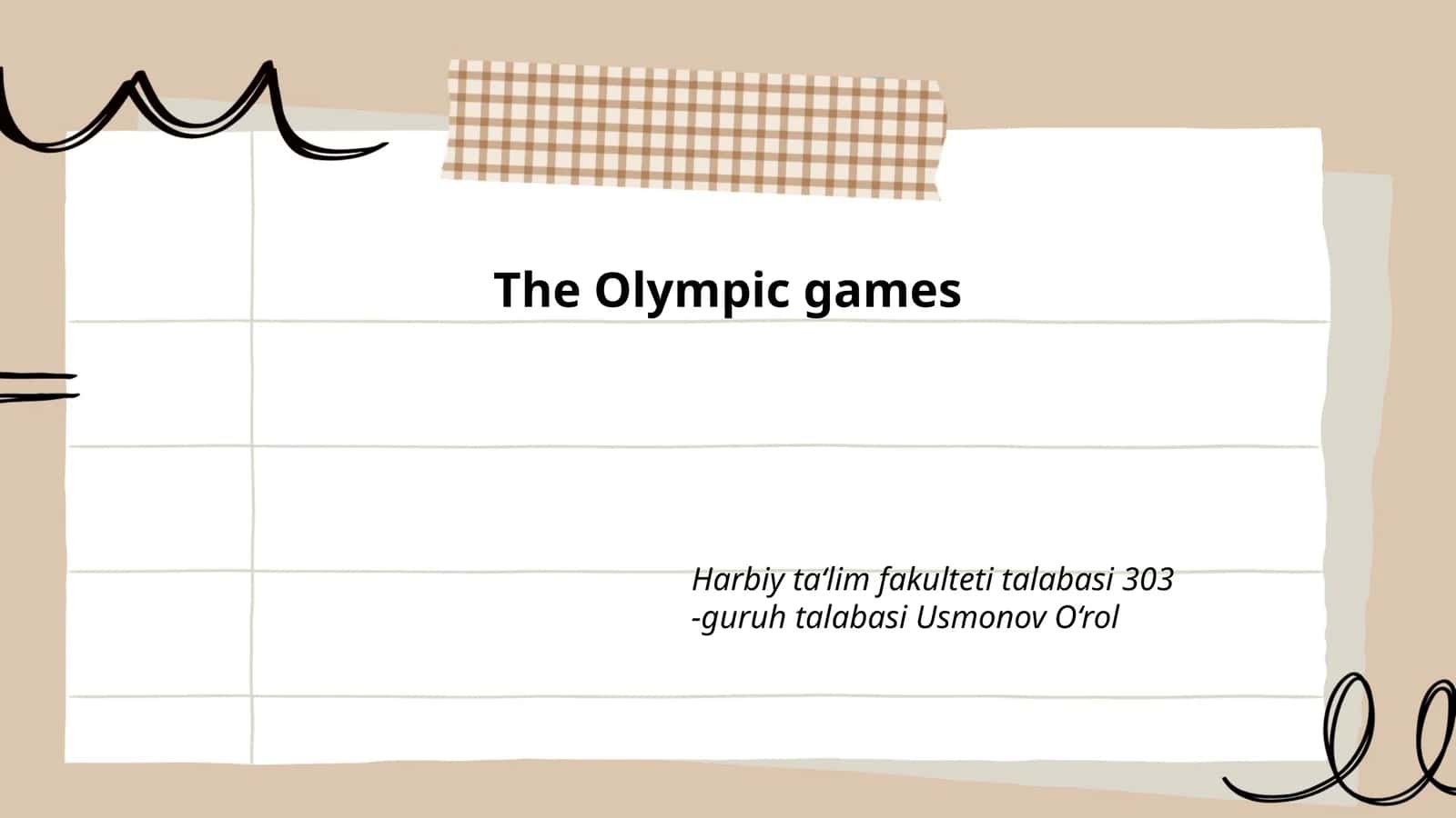 The Olympic Games