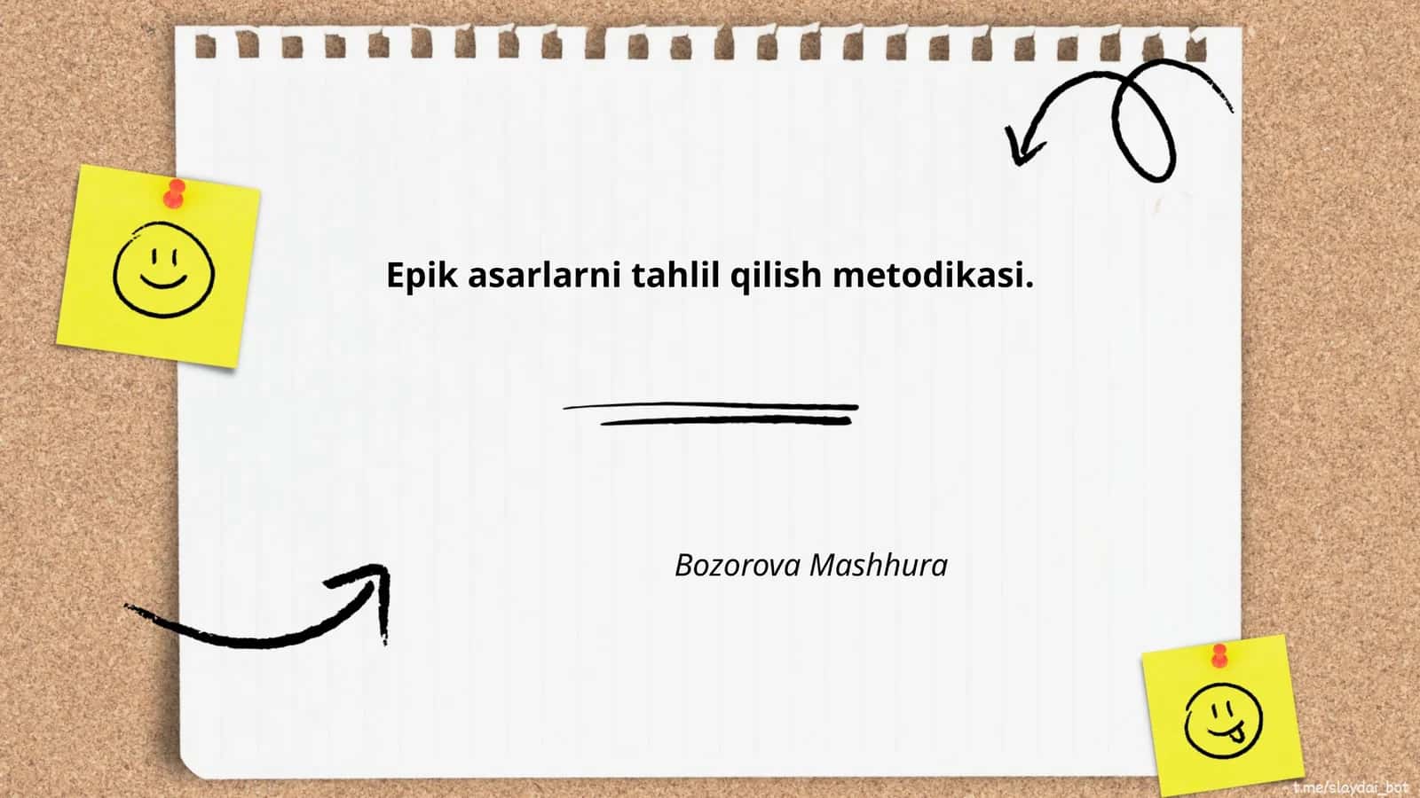 Epik asarlarni tahlil qilish metodikasi