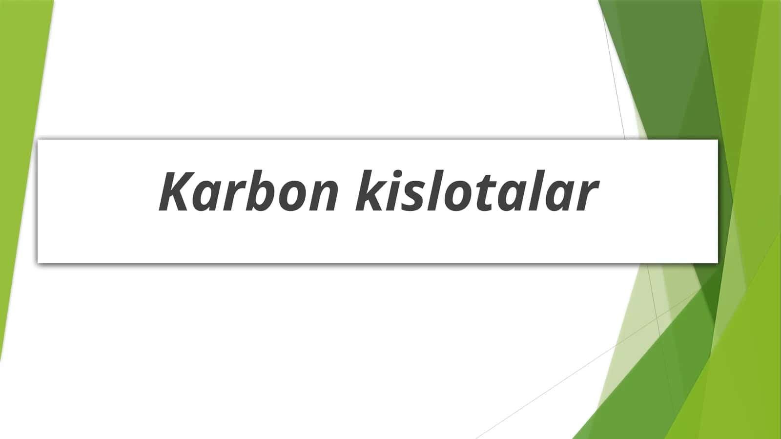 Karbonkislotalar