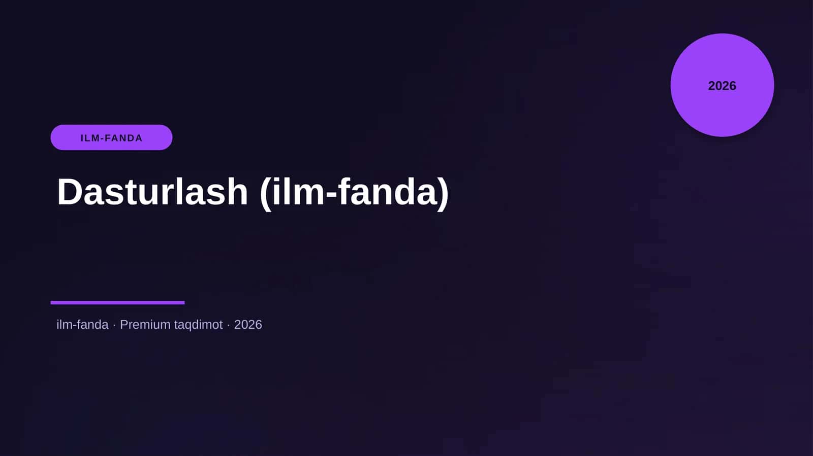 Dasturlash (ilm-fanda)