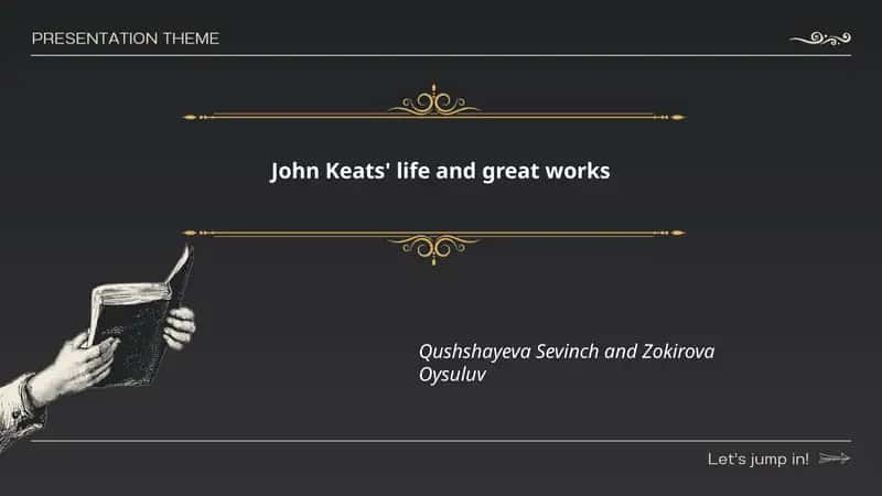 John Keats' life and great works