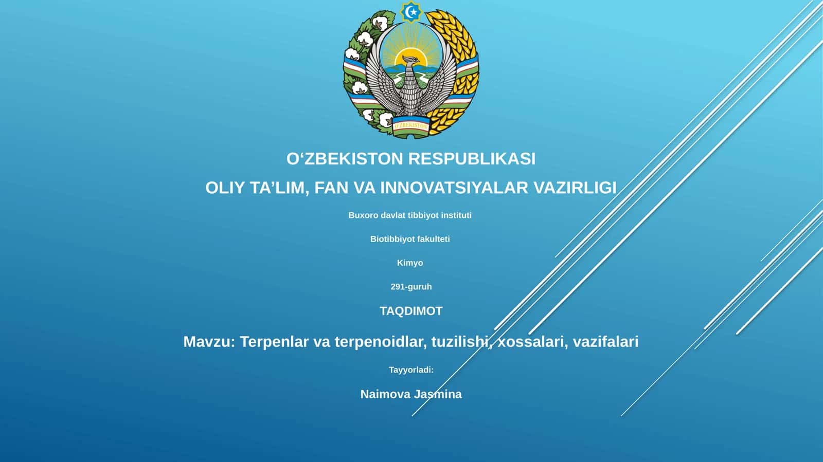 Terpenlar va terpenoidlar
