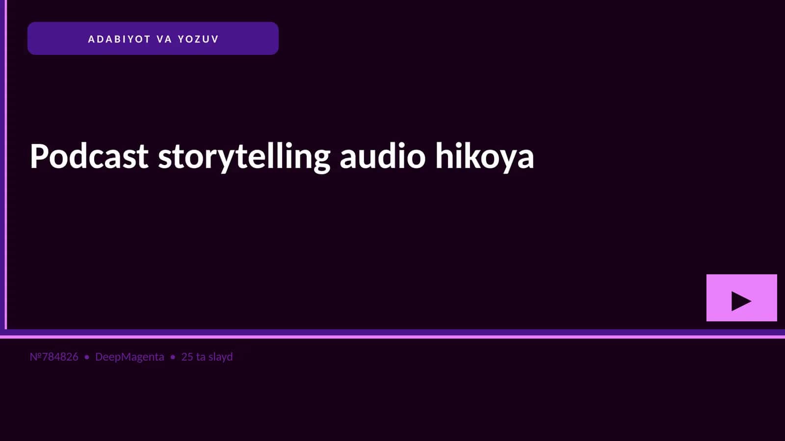 Podcast storytelling audio hikoya