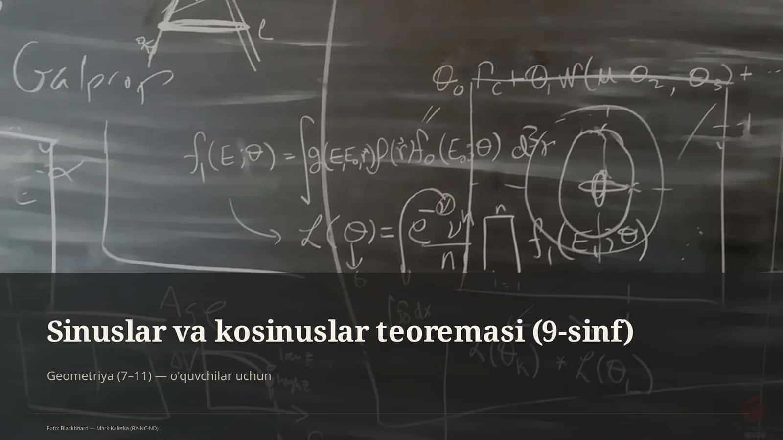 Sinuslar va kosinuslar teoremasi (9-sinf)