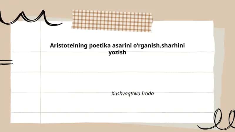 Aristotelning Poetika asari