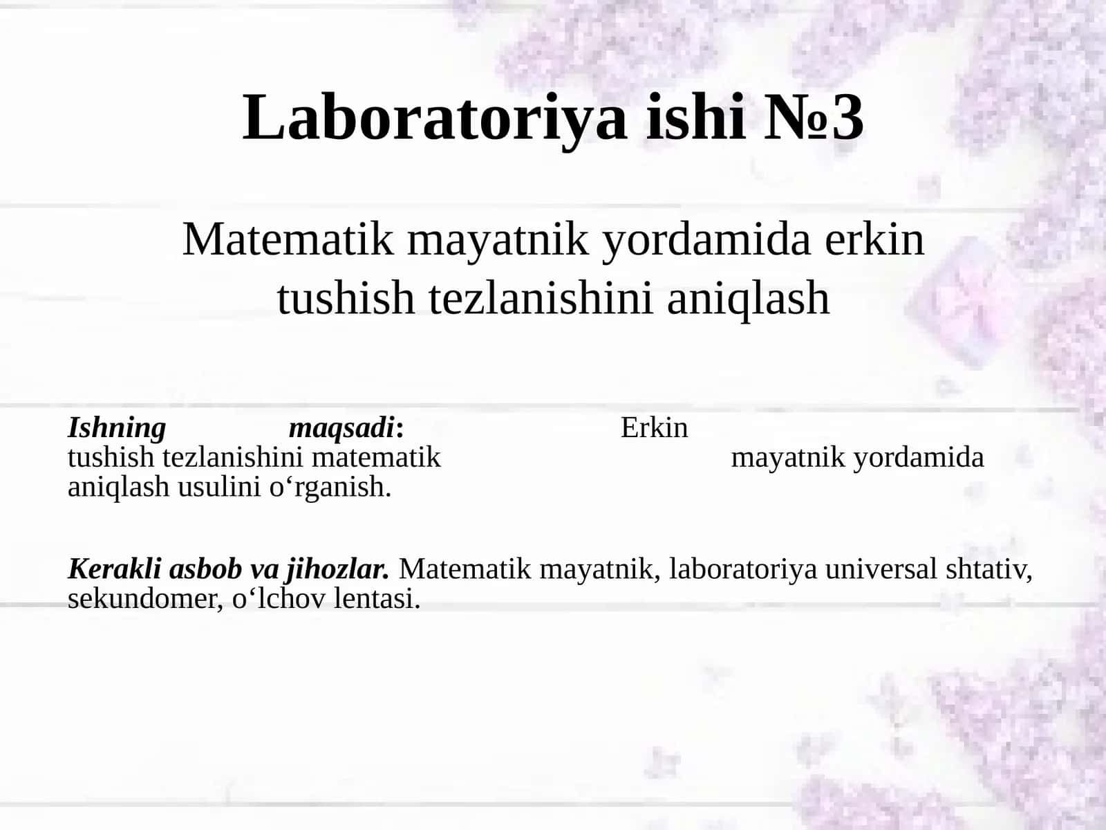 Laboratoriya ishi №3