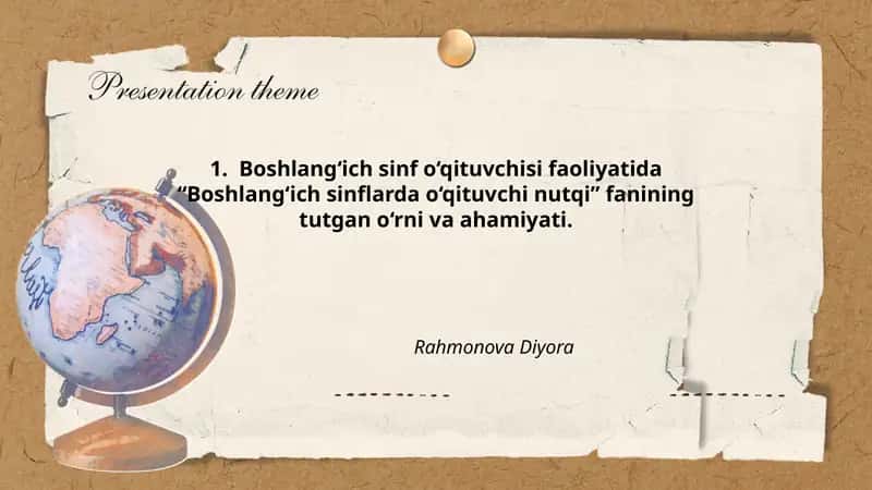 Boshlang‘ich sinflarda o‘qituvchi nutqi