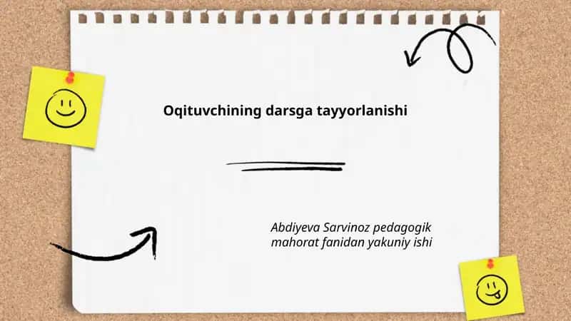 Dars rejasi tuzish
