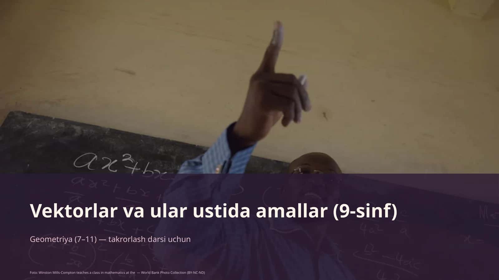 Vektorlar va ular ustida amallar (9-sinf)