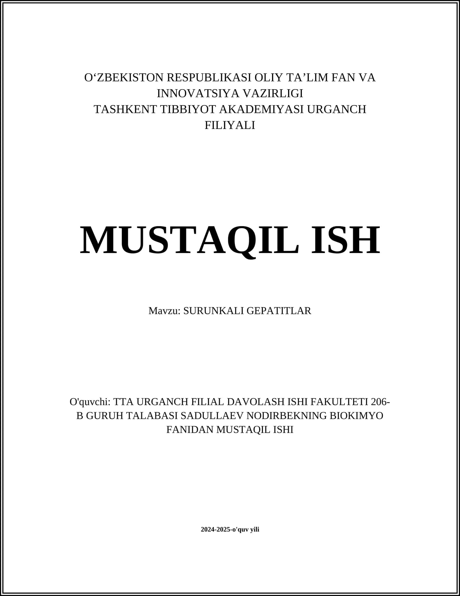 SURUNKALI GEPATITLAR