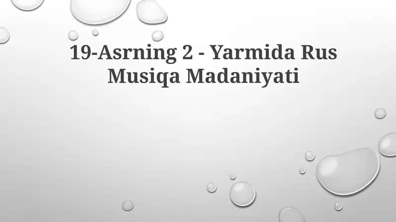 Nikolay Rimskiy-Korsakov, 19-Asrning 2 - Yarmida Rus Musiqa Madaniyati