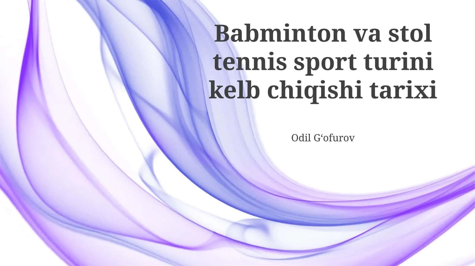 Badmintonning kelib chiqishi tarixi