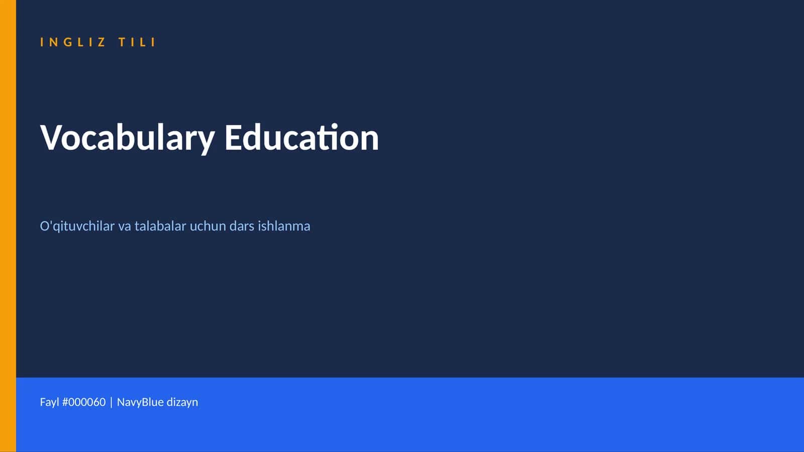 Vocabulary Education