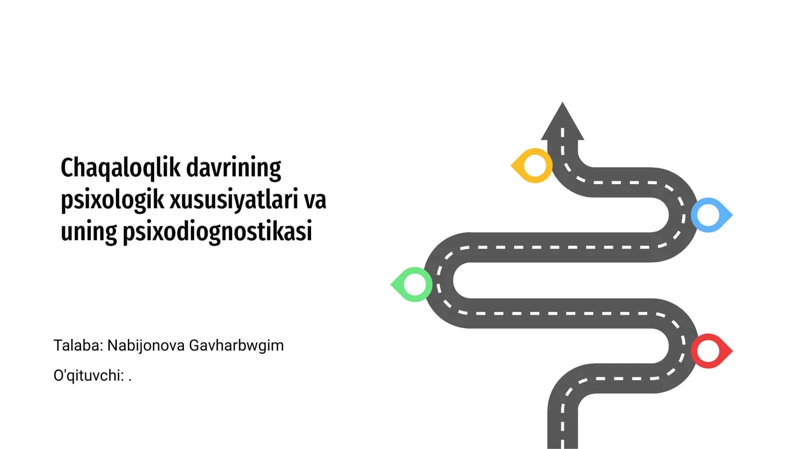 Chaqaloqlik davrining psixologik xususiyatlari va uning psixodiognostikasi