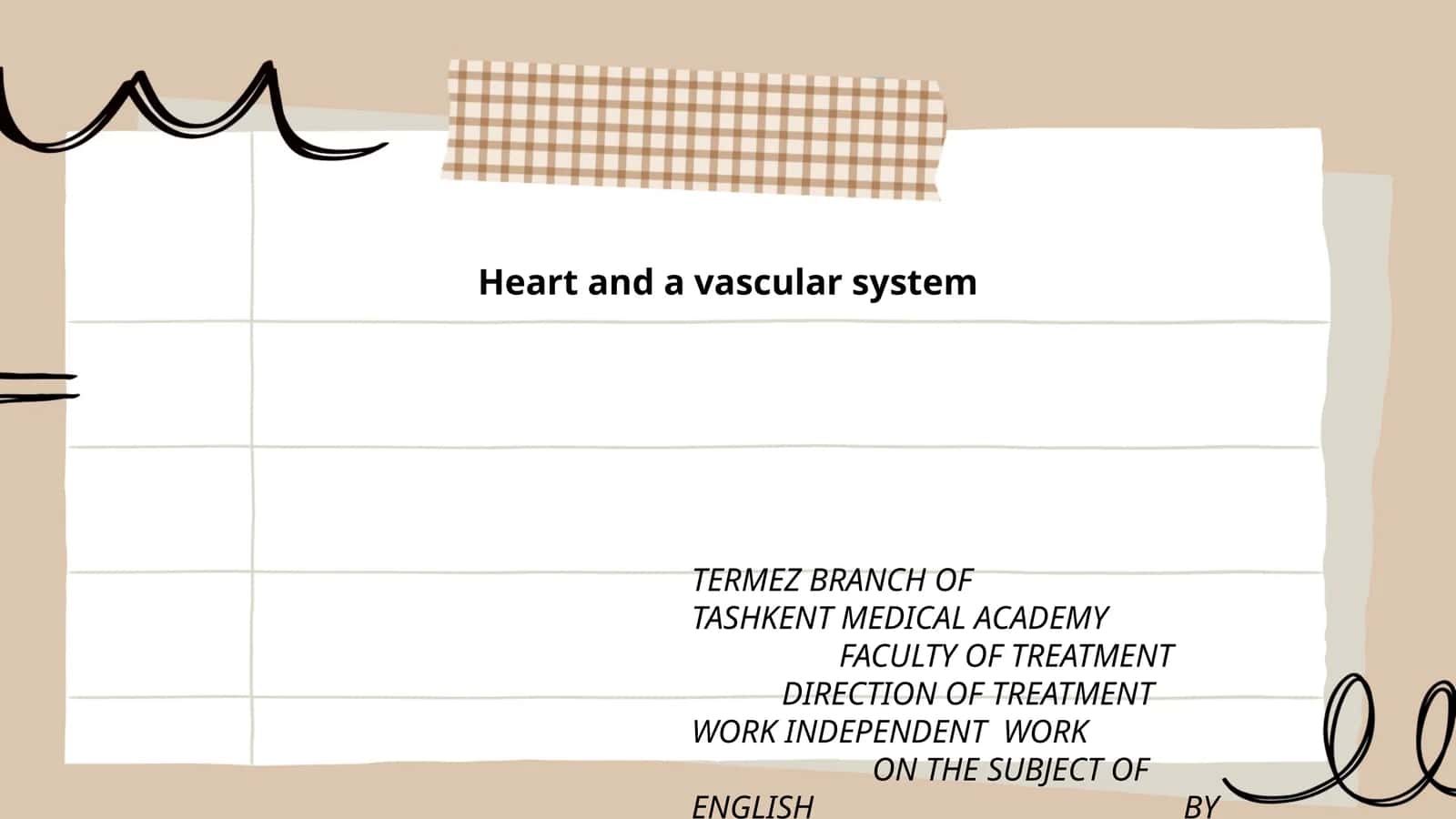 Heart and vascular system