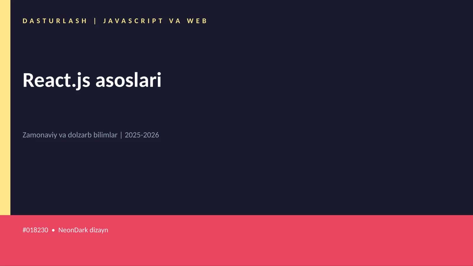 React.js asoslari