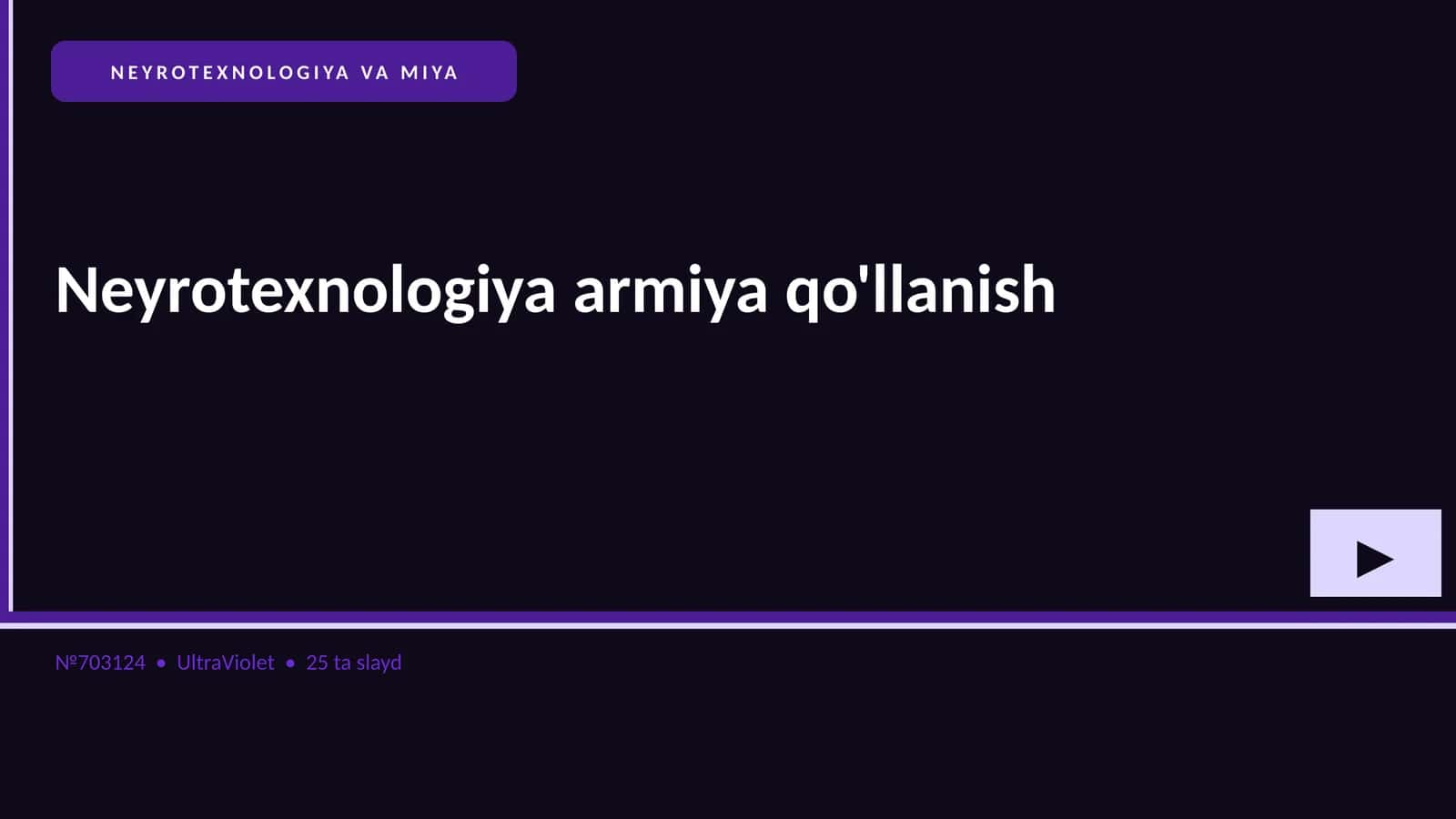 NEYROTEXNOLOGIYA VA MIYA