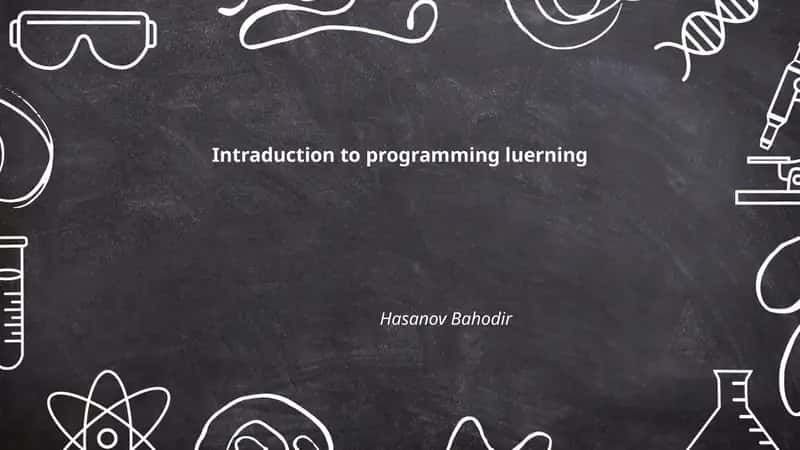 Intraduction to programming luerning