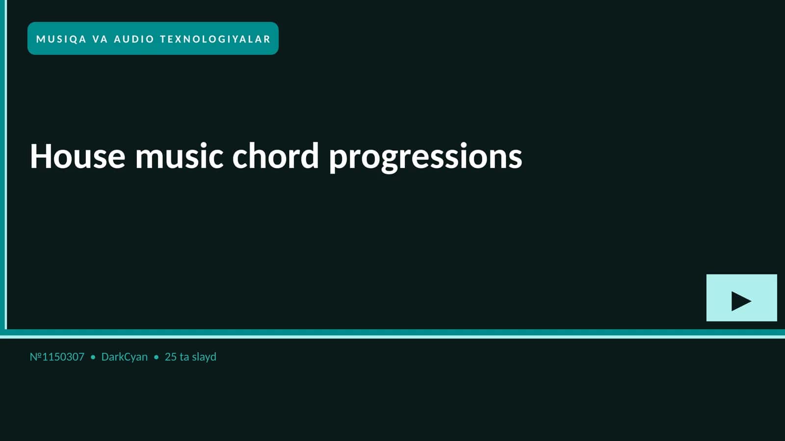 MUSIQA VA AUDIO TEXNOLOGIYALAR