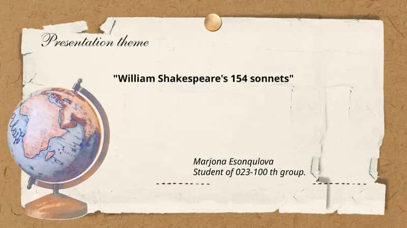 William Shakespeare's 154 sonnets
