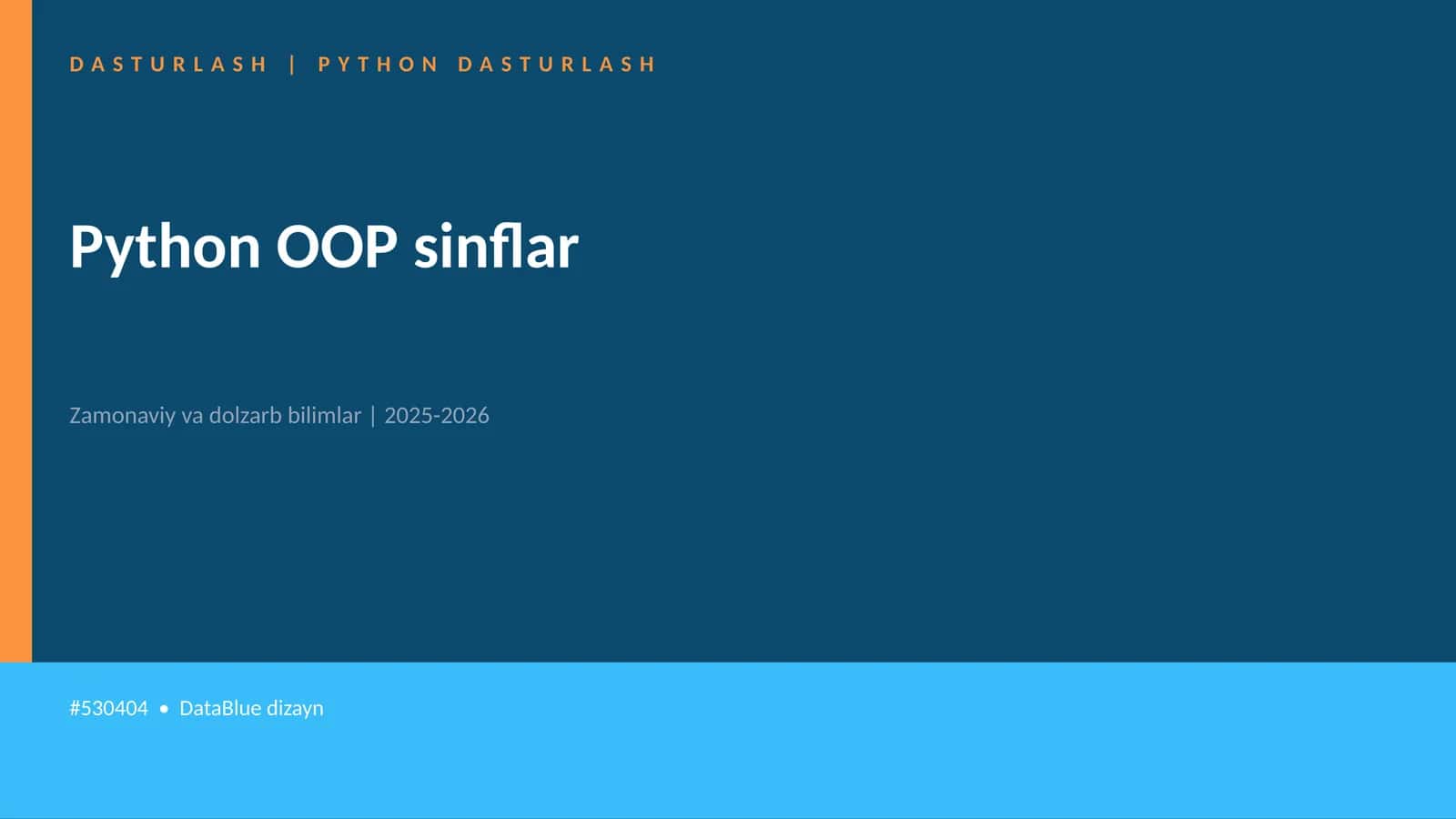 Python OOP sinflar