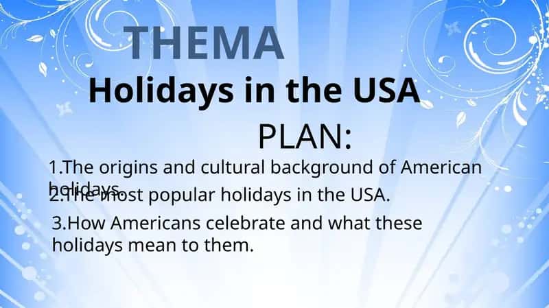 Holidays in the USA