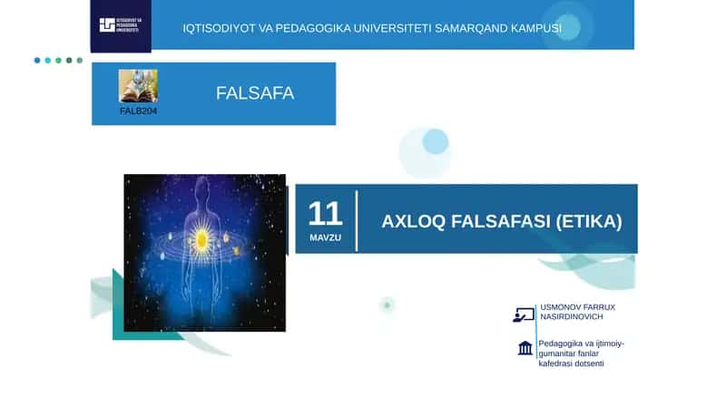 AXLOQ FALSAFASI (ETIKA)