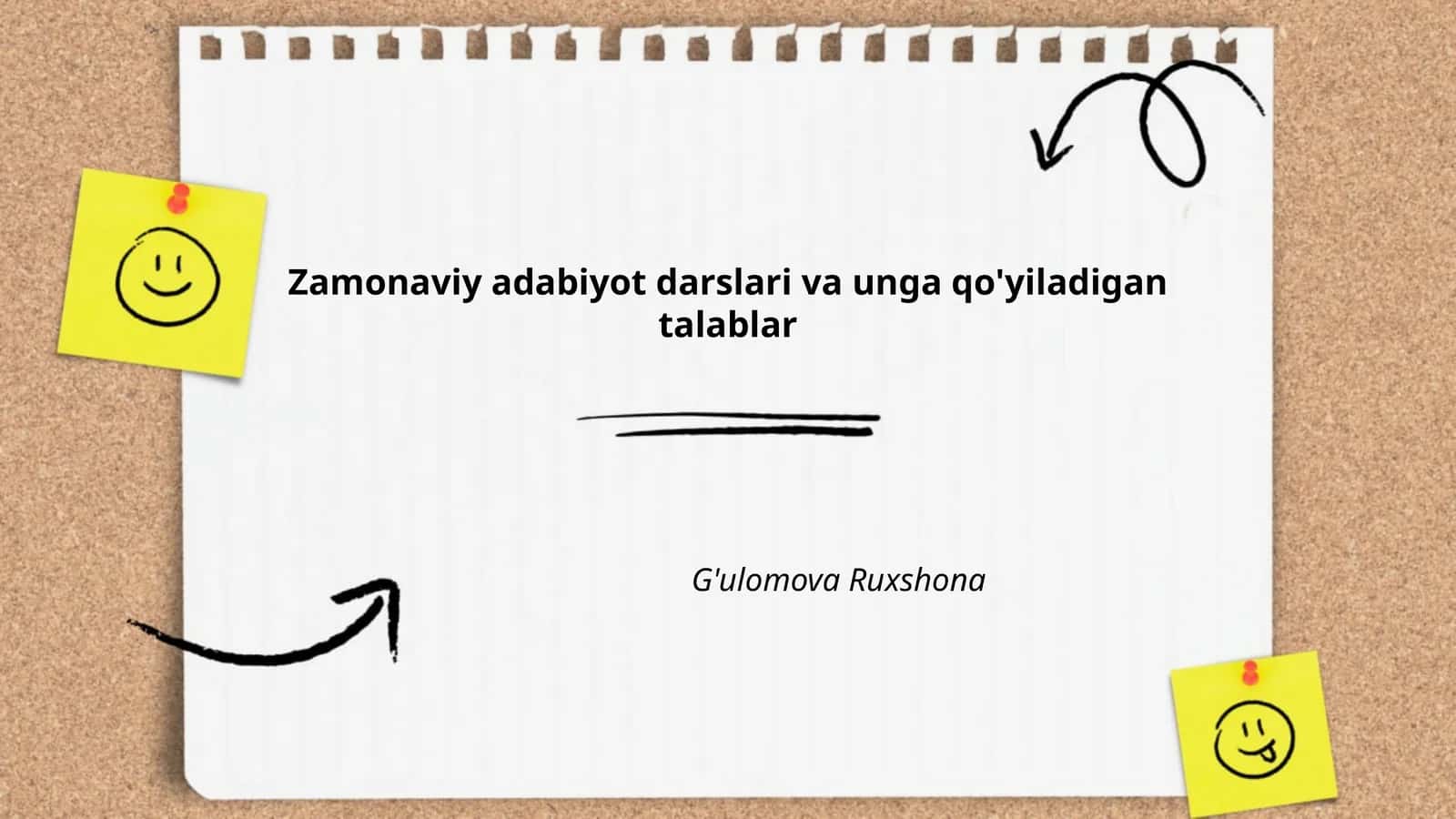 Zamonaviy adabiyotda innovatsion metodlar
